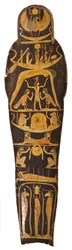 Mummy lid, from the coffin of the Chief of scribes of the temple of Amun Re, Nespawershefyt, Third Intermediate Period, c.1000 BC